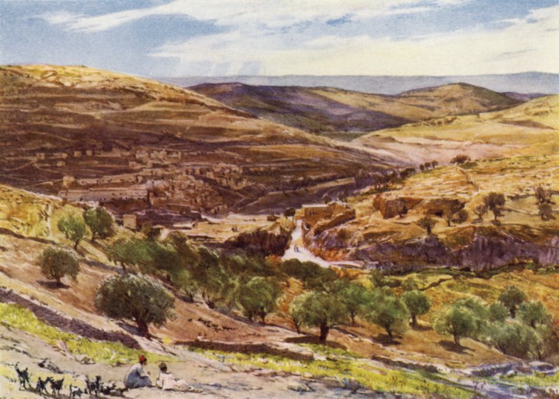 Tal von Hinnom, mit dem Hügel des Ärgernisses von John Fulleylove