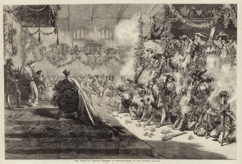 König Heinrich VIII. feiert Weihnachten in Greenwich von John Gilbert