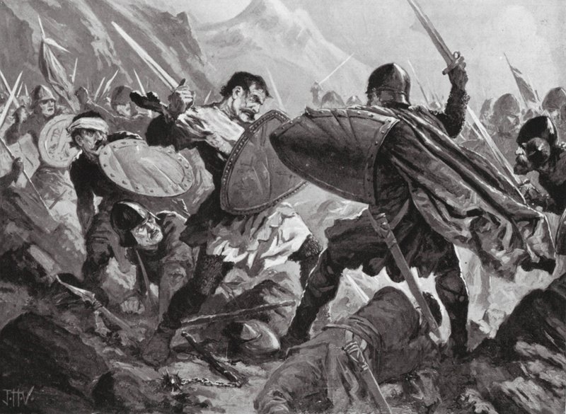 Zar Michael Shishman von Bulgarien, getötet in der Schlacht von Velbuzhd von John Harris Valda