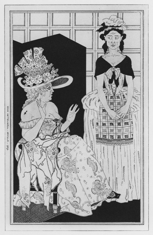 Illustration für The Way of the World von William Congreve (Lithografie) von John Kettelwell