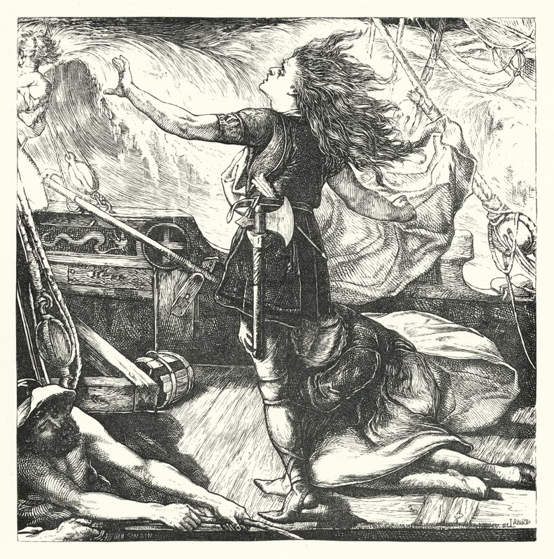 Der Tod von König Warwolf (Gravur) von John Lawson