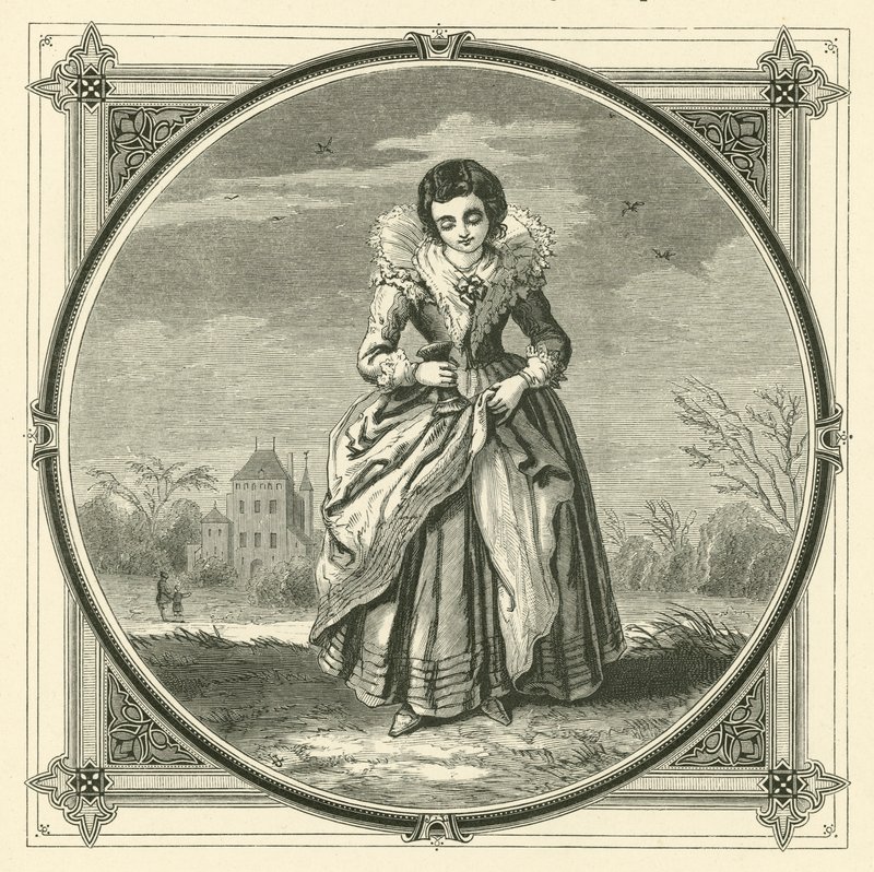 Keiner kann sein Kleid von Flecken reinigen, aber einige Makel bleiben (Stich) von John Leighton