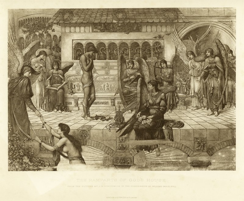 Die Wälle von Gottes Haus von John Melhuish Strudwick
