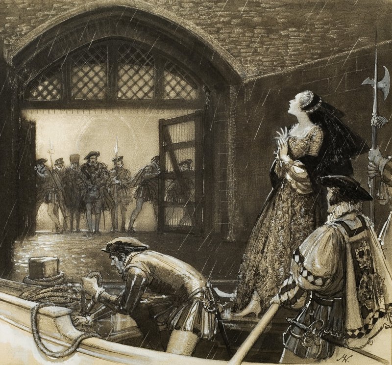 Ann Boleyn (?) Ankunft im Tower von John Millar Watt