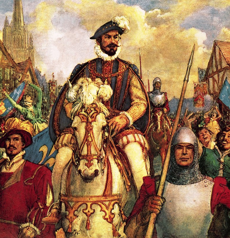 Der Herzog von Guise kehrt 1588 nach dem Sieg über die französischen protestantischen Rebellen triumphierend nach Paris zurück von John Millar Watt
