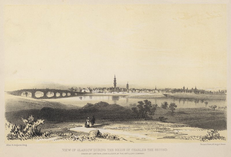 Ansicht von Glasgow während der Herrschaft von Karl II. von John Slezer