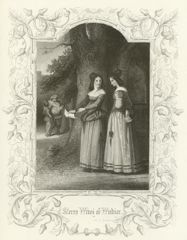 Die lustigen Weiber von Windsor, Akt II Szene i von Joseph Kenny Meadows