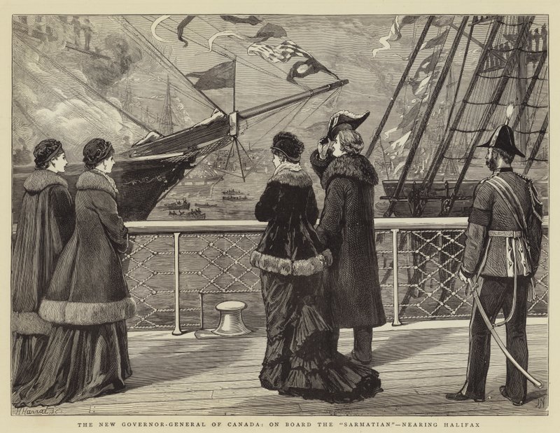 Der neue Generalgouverneur von Kanada an Bord der Sarmatian, nahe Halifax von Joseph Nash