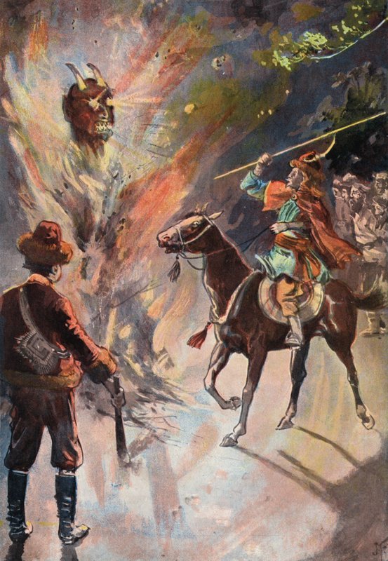 Robinson Crusoe: Zerstörung des Tartarenidols von Joseph (after) Finnemore