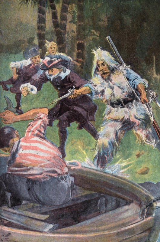 Robinson Crusoe: Wir fordern ihn zur Kapitulation auf von Joseph (after) Finnemore