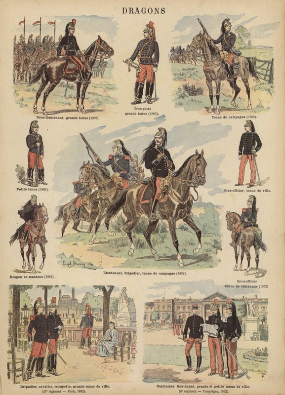 Dragoner der französischen Armee von Joseph Charles (after) Beuzon