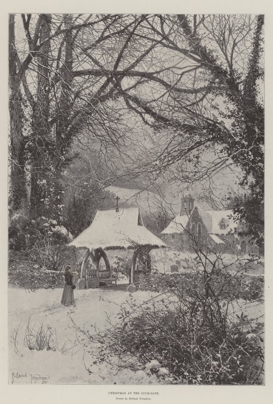 Weihnachten am Kirchhofstor von Joseph Holland Tringham