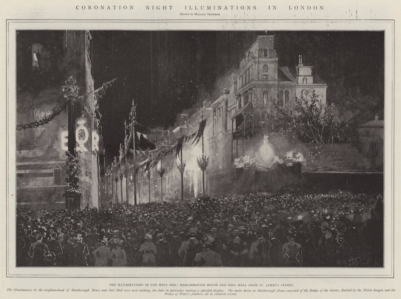 Krönungsnacht-Illuminationen in London von Joseph Holland Tringham