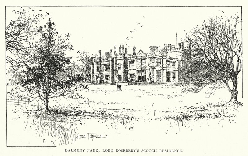 Dalmeny Park, Lord Roseberys schottische Residenz von Joseph Holland Tringham