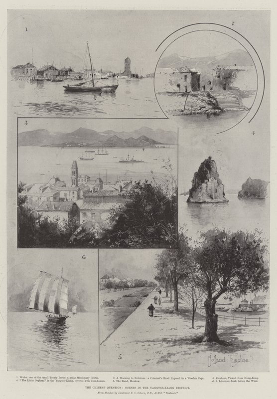 Die chinesische Frage, Szenen im Yangtse-Kiang-Distrikt von Joseph Holland Tringham