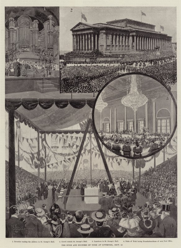 Der Herzog und die Herzogin von York in Liverpool, 10. September von Joseph Holland Tringham