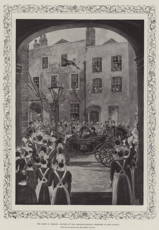 Die Königin in Irland, Ärzte des Adelaide Hospitals werden Ihrer Majestät vorgestellt von Joseph Holland Tringham