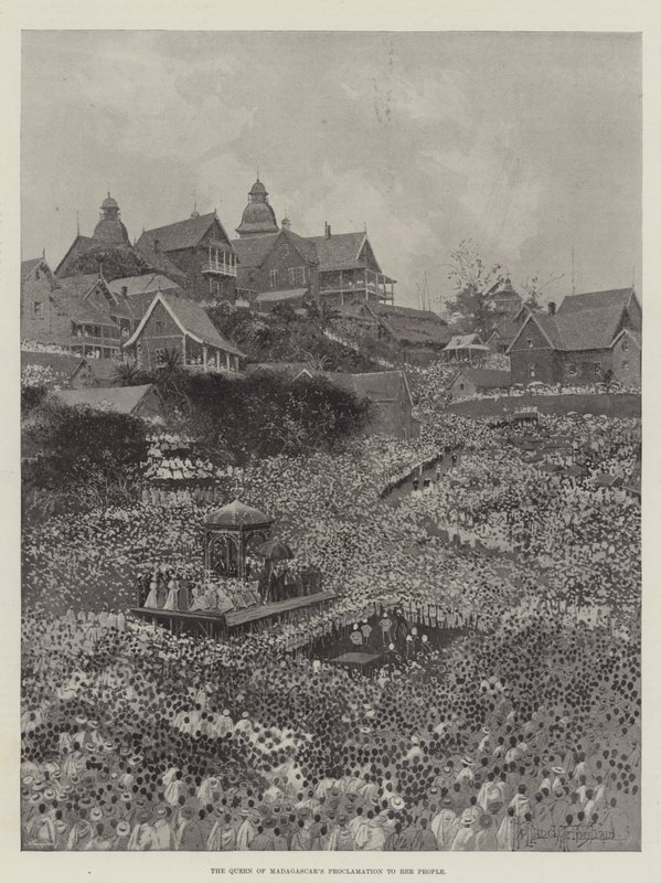 Die Proklamation der Königin von Madagaskar an ihr Volk von Joseph Holland Tringham