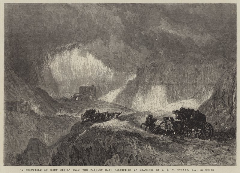 Ein Schneesturm auf dem Mont Cenis von Joseph Mallord William Turner