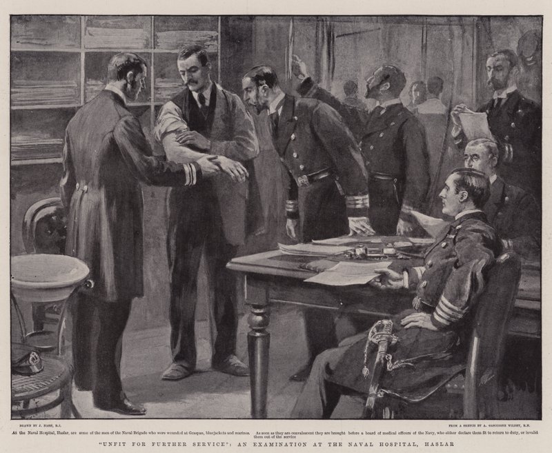 Untauglich für weiteren Dienst, eine Untersuchung im Marinehospital Haslar von Joseph Nash