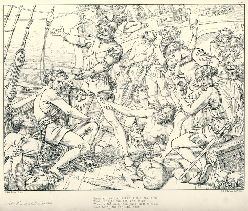 Illustration zu Coleridges Rime of The Ancient Mariner von Joseph Noel (after) Paton