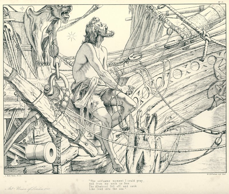 Illustration zu Coleridges Rime of The Ancient Mariner (Gravur) von Joseph Noel (after) Paton