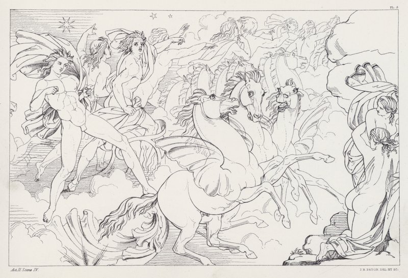 Prometheus Unbound, Akt II, Szene 4 von Joseph Noel after Paton