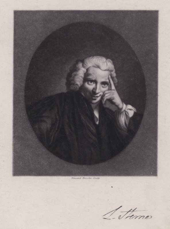 Laurence Sterne, irischer Schriftsteller und Geistlicher, Autor von Tristram Shandy von Joshua (after) Reynolds