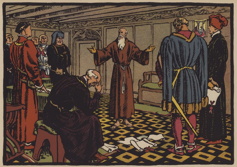 Der Einsiedler Niklaus von Flüe und der Vertrag von Stans, 1481 von Jules Courvoisier