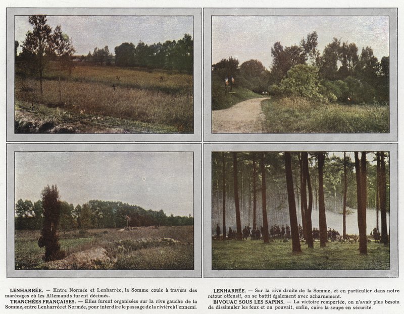 Lenharree, Lenharree, französische Schützengräben, Biwak unter den Tannen von Jules Gervais Courtellemont