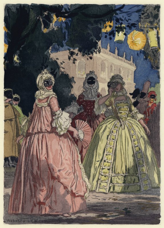 Illustration für die Memoiren von Casanova von Jules Marie Auguste Leroux