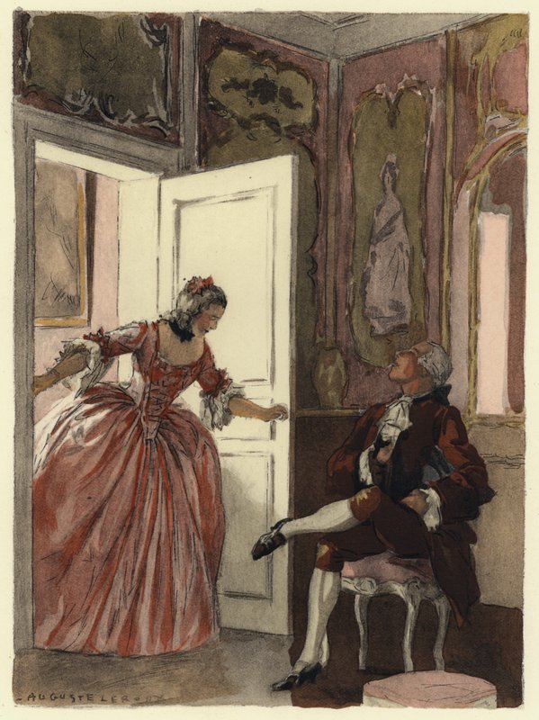 Illustration für die Memoiren von Casanova von Jules Marie Auguste Leroux