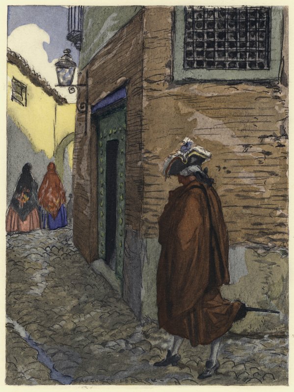 Illustration für die Memoiren von Casanova von Jules Marie Auguste Leroux