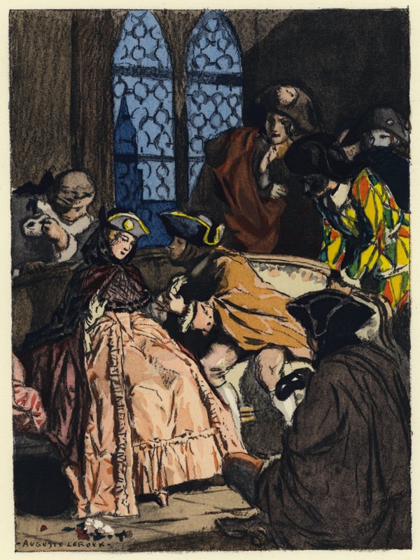 Illustration für die Memoiren von Casanova von Jules Marie Auguste Leroux