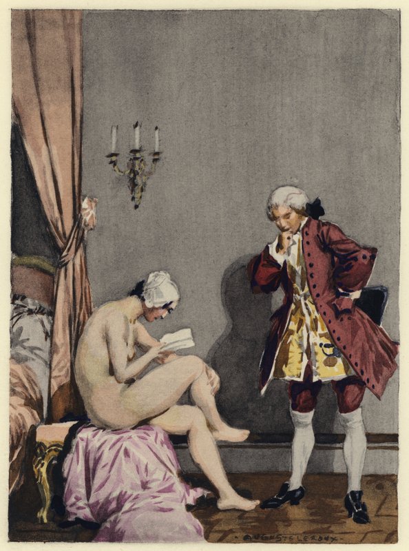 Illustration für die Memoiren von Casanova von Jules Marie Auguste Leroux