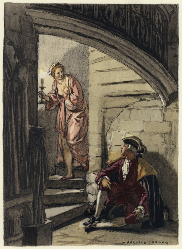 Illustration für die Memoiren von Casanova von Jules Marie Auguste Leroux