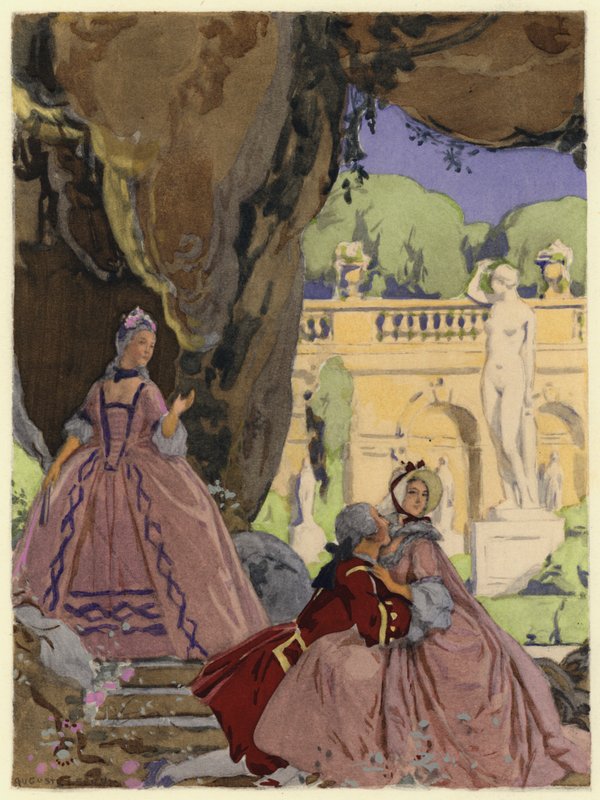 Illustration für die Memoiren von Casanova von Jules Marie Auguste Leroux