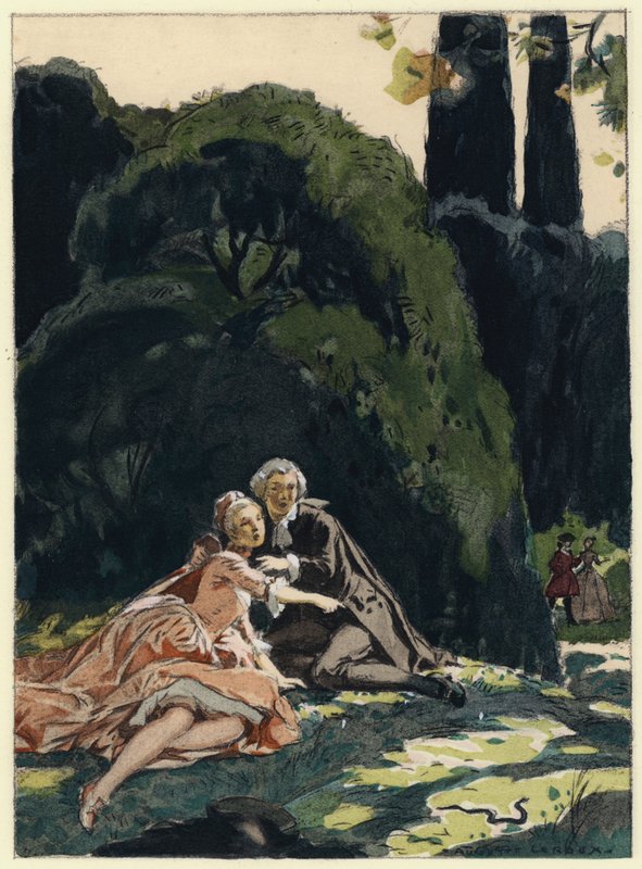 Illustration für die Memoiren von Casanova von Jules Marie Auguste Leroux