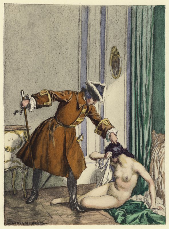 Illustration für die Memoiren von Casanova von Jules Marie Auguste Leroux