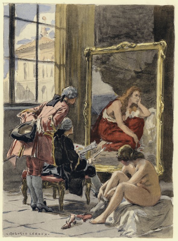 Illustration für die Memoiren von Casanova von Jules Marie Auguste Leroux