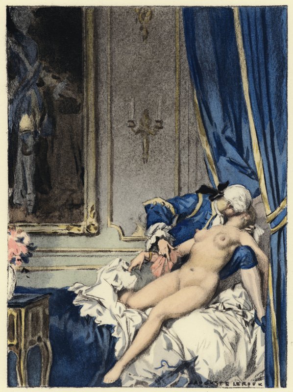 Illustration für die Memoiren von Casanova von Jules Marie Auguste Leroux