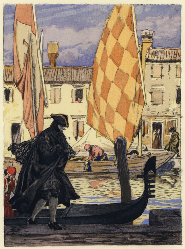 Illustration für die Memoiren von Casanova von Jules Marie Auguste Leroux