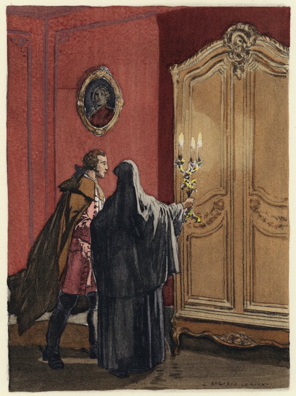 Illustration für die Memoiren von Casanova von Jules Marie Auguste Leroux