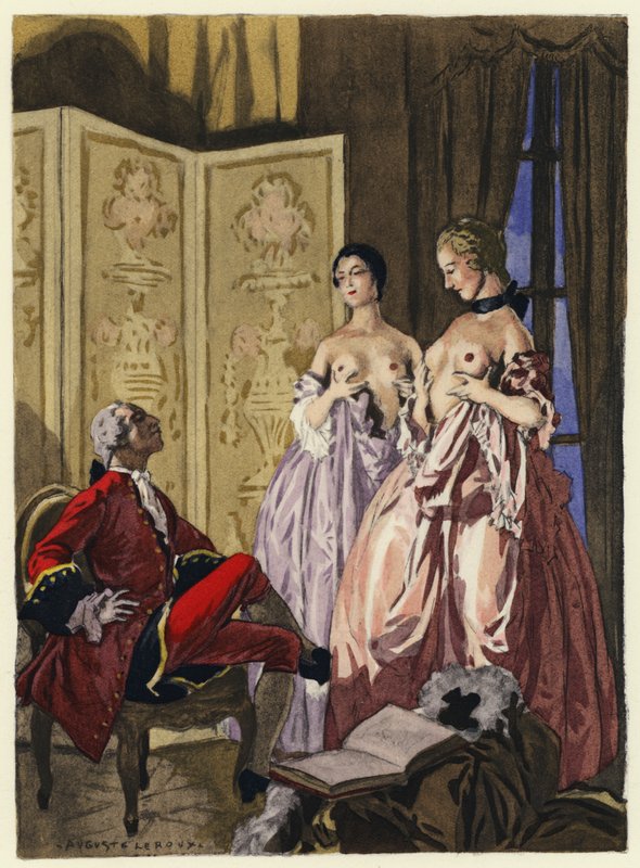 Illustration für die Memoiren von Casanova von Jules Marie Auguste Leroux