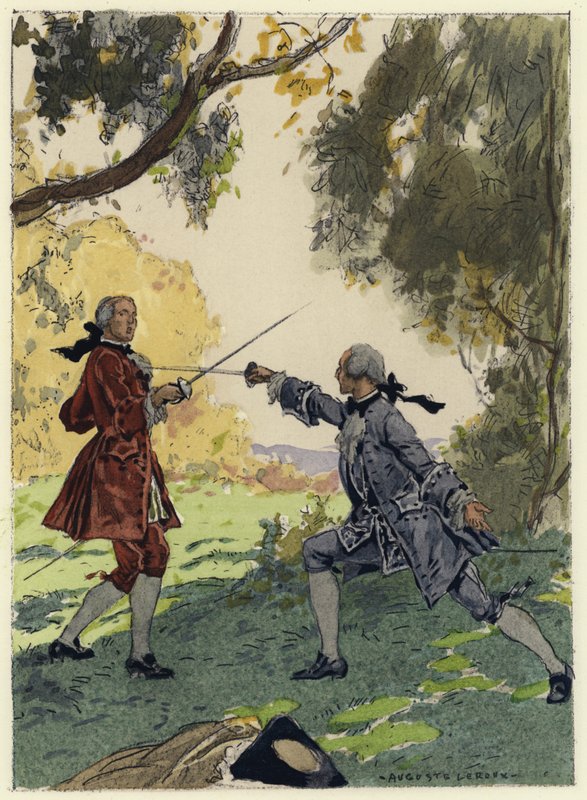 Illustration für die Memoiren von Casanova von Jules Marie Auguste Leroux