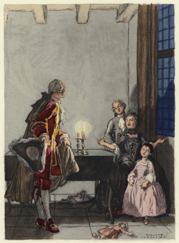 Illustration für die Memoiren von Casanova von Jules Marie Auguste Leroux