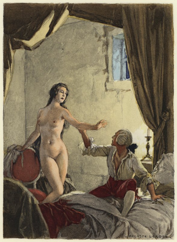 Illustration für die Memoiren von Casanova von Jules Marie Auguste Leroux
