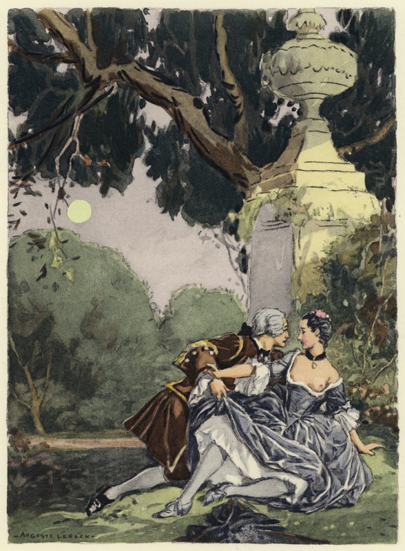 Illustration für die Memoiren von Casanova von Jules Marie Auguste Leroux