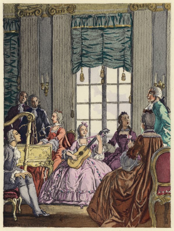 Illustration für die Memoiren von Casanova von Jules Marie Auguste Leroux