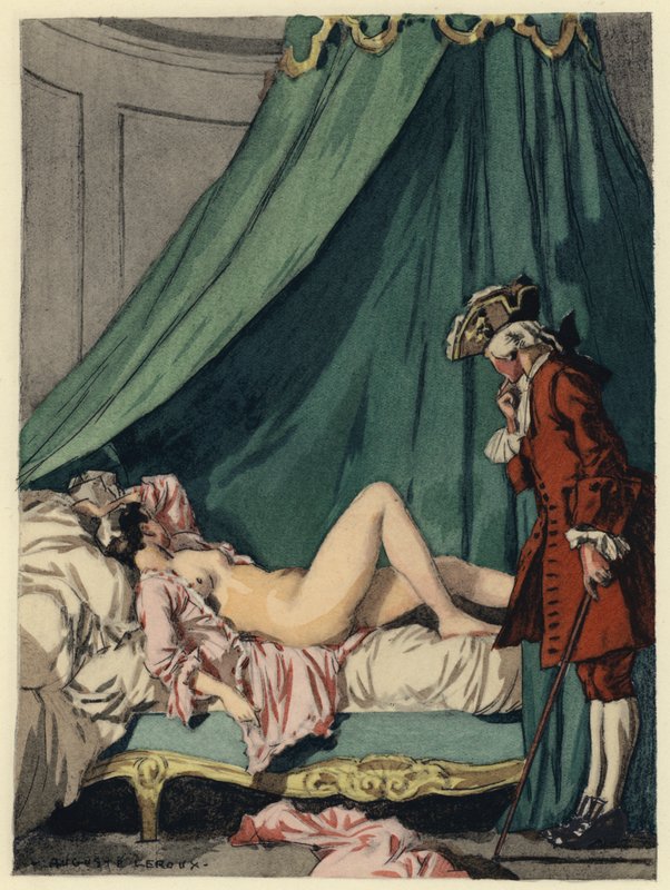 Illustration für die Memoiren von Casanova von Jules Marie Auguste Leroux